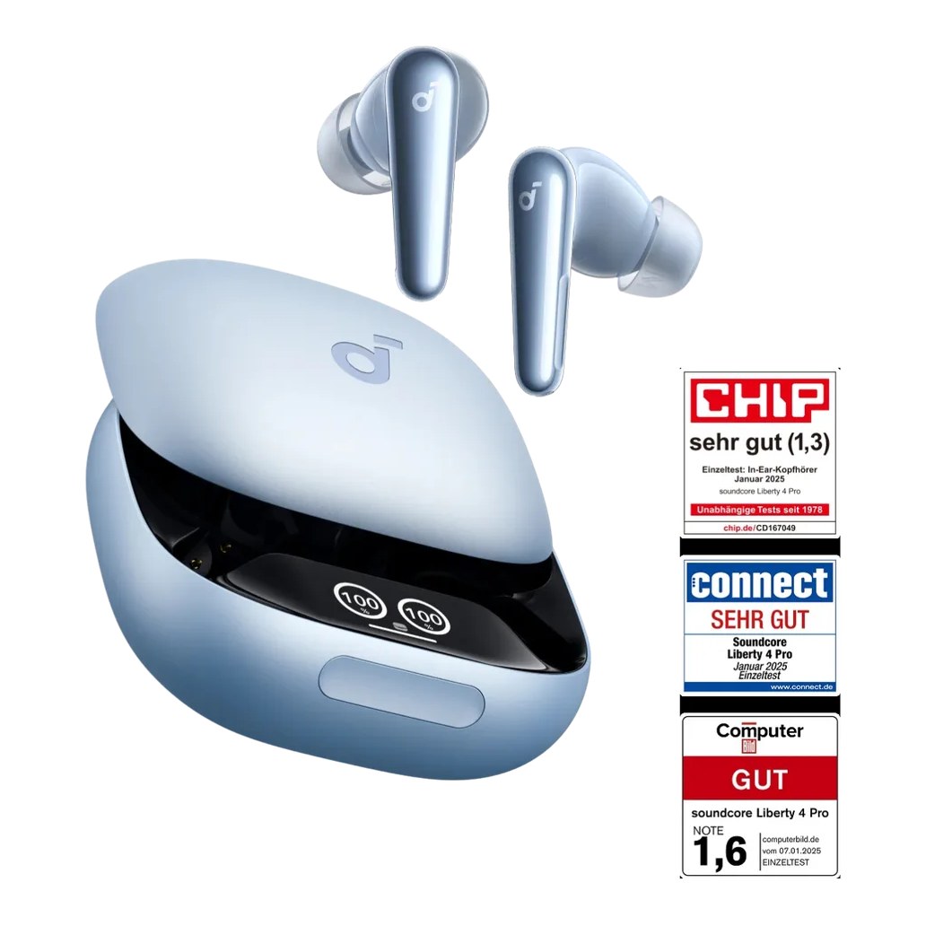 Anker SOLIX Liberty 4 Pro – True Wireless Earbuds mit Noise Cancelling