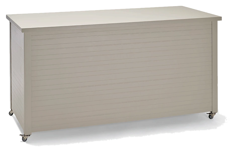 Stern Kissenbox Gilbert 176x76x91 cm Aluminium greige mit Schloß