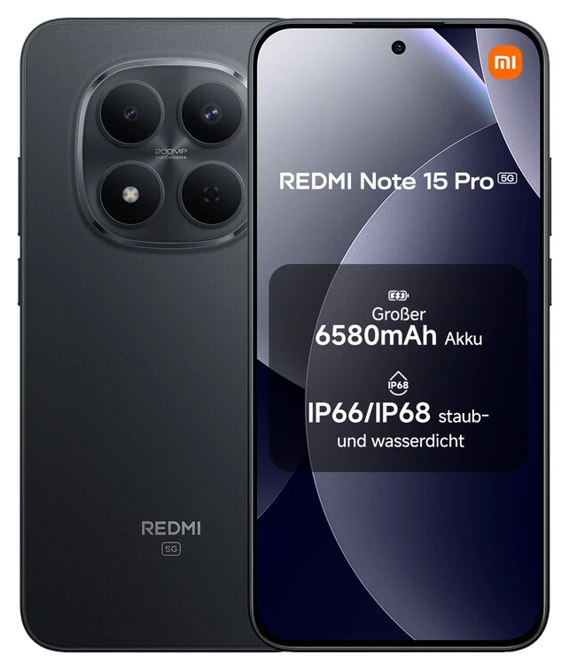 Redmi Note 15 Pro 5G Smartphone Schwarz 12GB+512GB