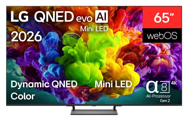 LG 65 Zoll QNED evo 4K Smart TV mit Mini-LED