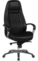 Amstyle Drehstuhl schwarz Leder