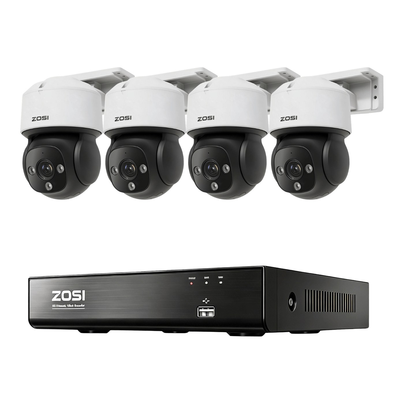 ZOSI Offiziell Shop C290 4K 8-Kanal PTZ Überwachungskamera Set mit 2TB Festplatte
