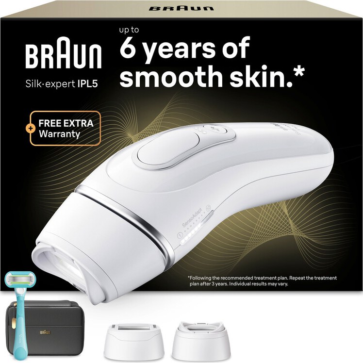 BRAUN Silk-Expert Pro 5 IPL-Haarentfernungsgerät PL5234, Dauerhafte
