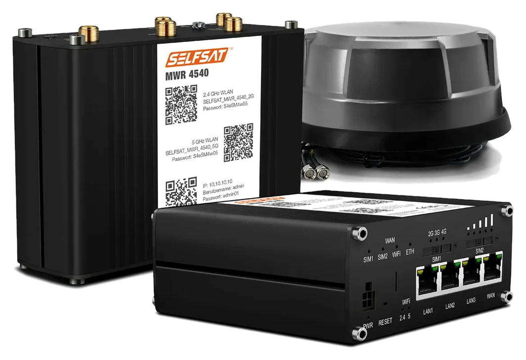 I DO IT SELFSAT MWR 4540 4G Cat 6 WLAN Router bis 300 Mbps inkl. Panorama Antenne