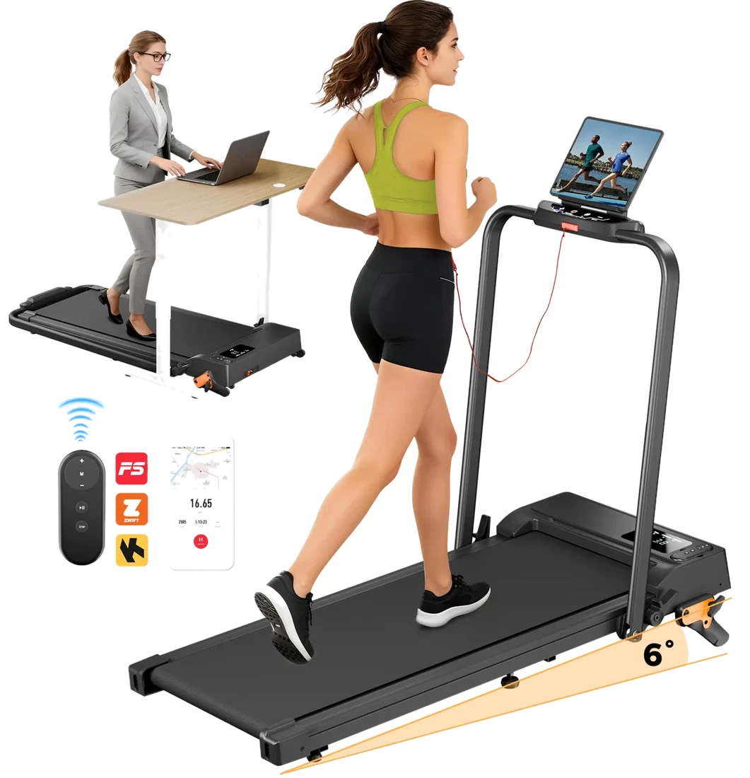 isinwheeelDE JT52 2-in-1 Laufband mit verstellbarer Steigungsfunktion