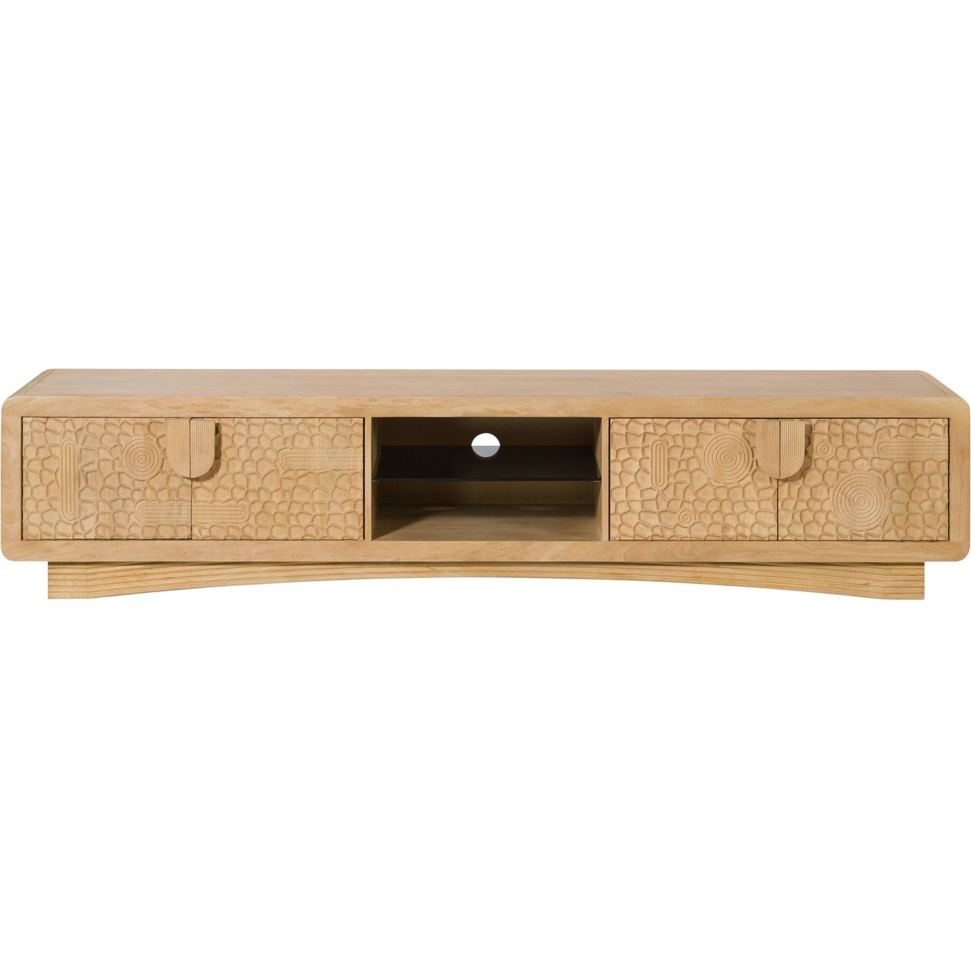 Massivmoebel24.de Lowboard Mango 240x45x50 eichefarben lackiert NAKANO #116