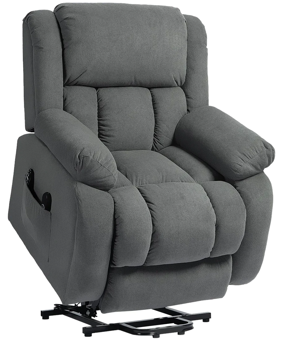 HOMCOM Fernsehsessel mit Aufstehhilfe Elektrisch Relaxsessel mit Liege- &