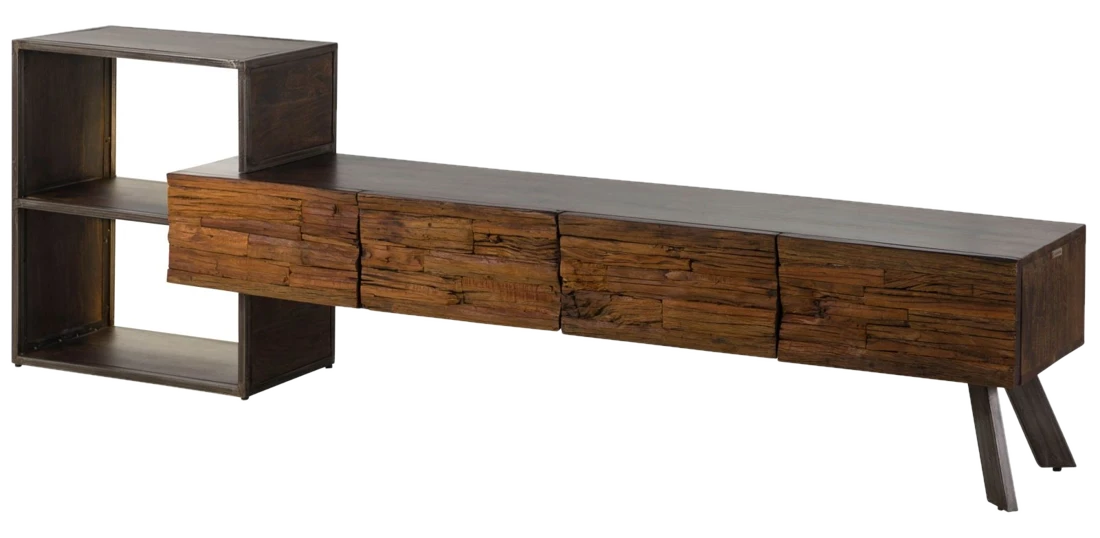 Wolf Möbel Lowboard Akazie / Altholz 225x40x70 braun lackiert SEVILLA #15