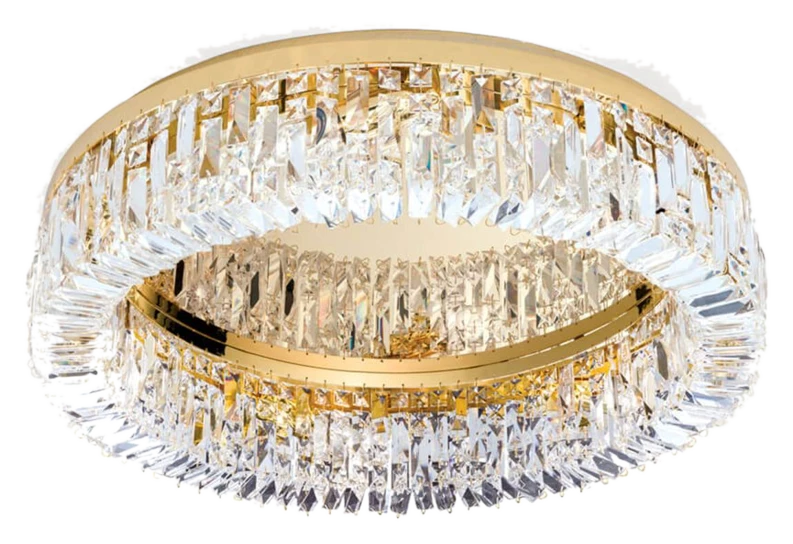 Orion Kristall-Deckenlampe Ring – 59 cm
