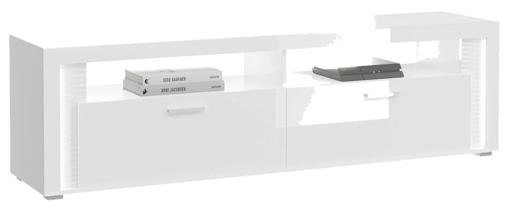 TV-Lowboard Skylight weiß weiß Hochglanz