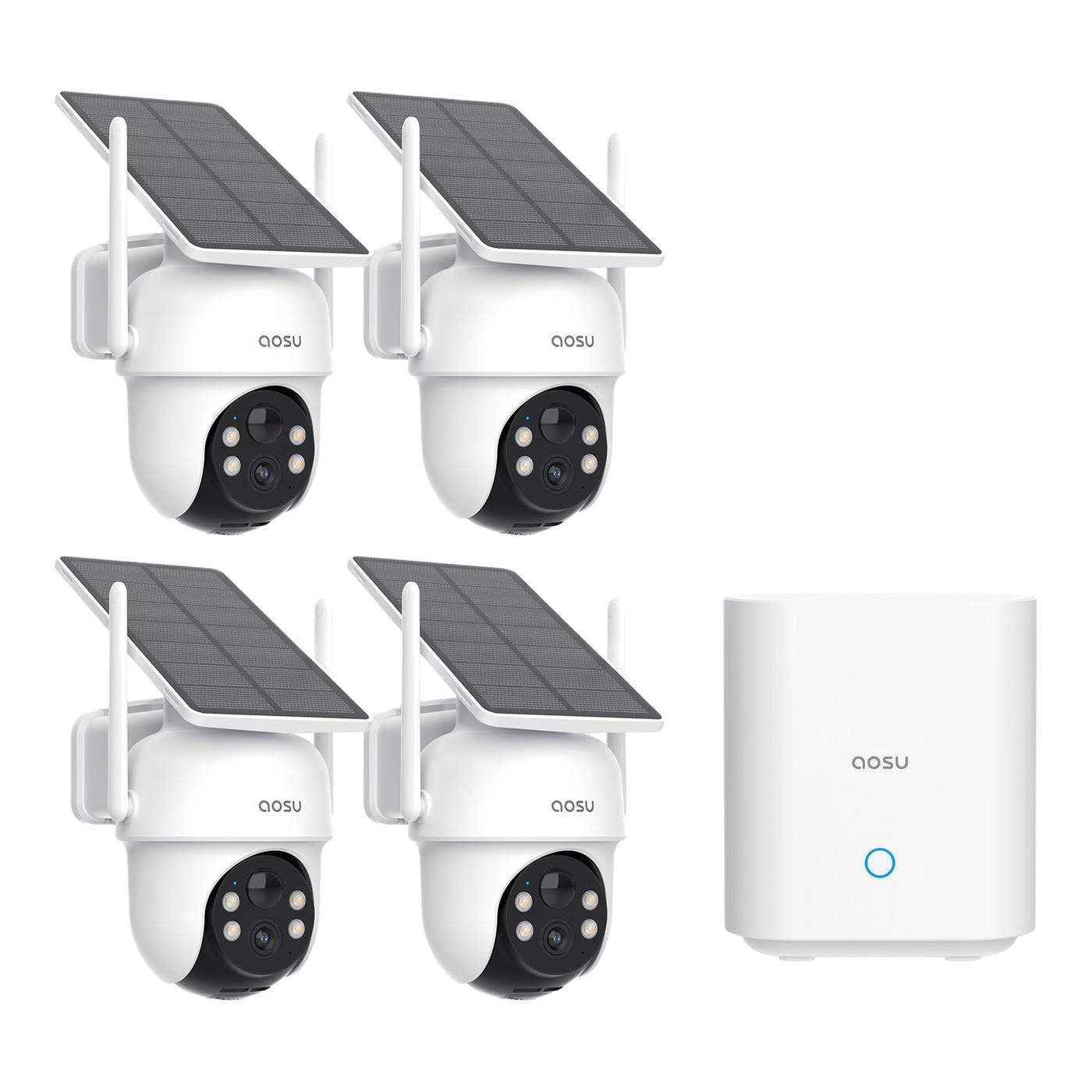 aosu | SECURITY SolarCam D1 Classic Kit – 6-Cam Kit (Gen2. aosuBase)