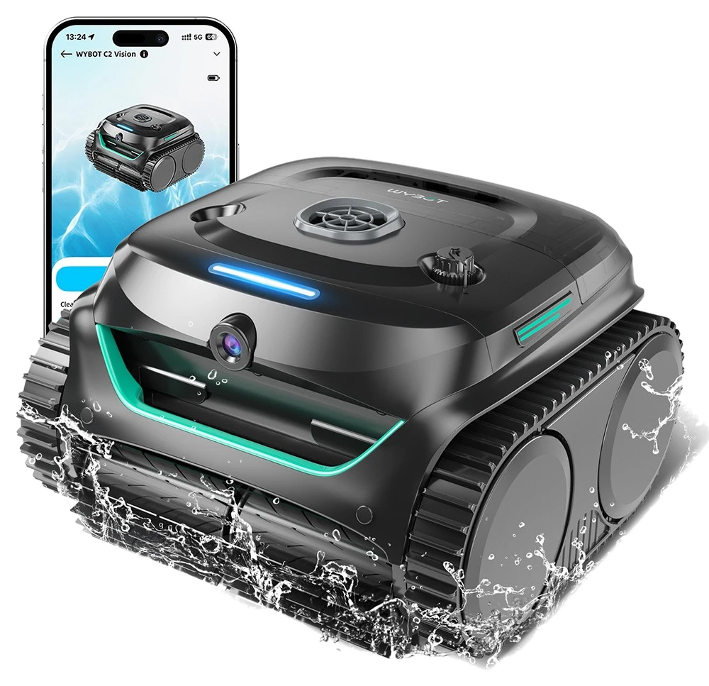 WYBOT C2 Vision Kabelloser Poolroboter mit KI-Kamera und 8-in-1 Reinigung