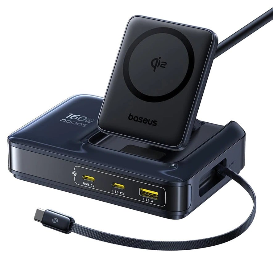 Ladestation Baseus Nomos NH21 QI 5in1, 160W, 1 x