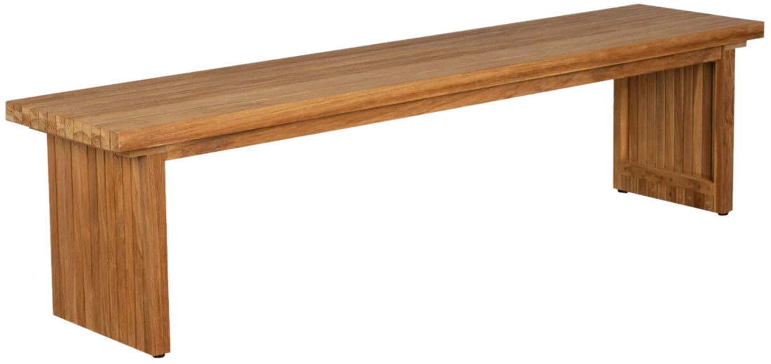 Mr. Deko Sitzbank Ashford Teak ohne Rückenlehne 180x40x45 cm