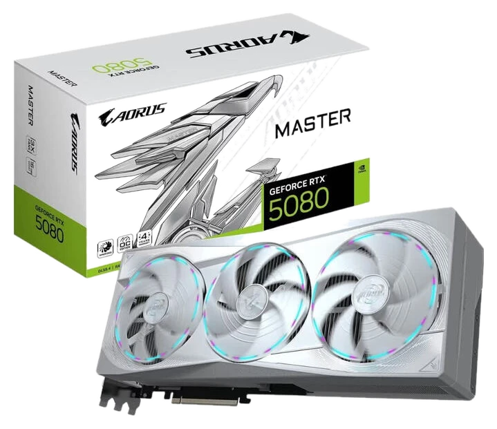 GIGABYTE AORUS GeForce RTX 5080 Master Ice 16G GDDR7 Gaming Grafikkarte: 16GB
