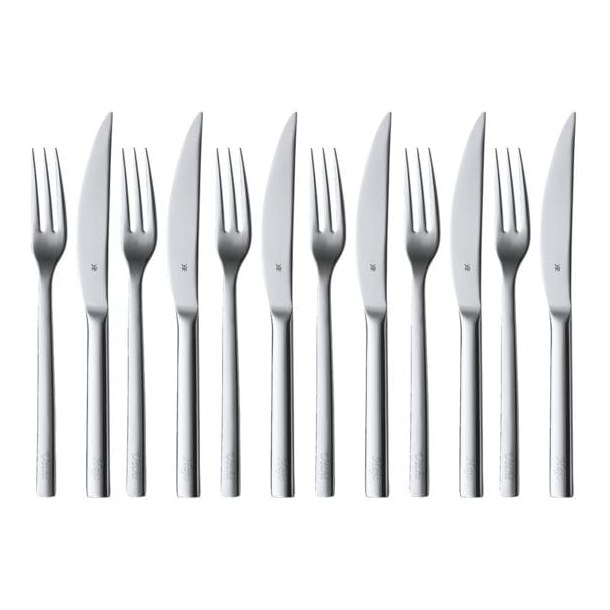 WMF 12-teiliges Steakbesteck »Nuova« silber
