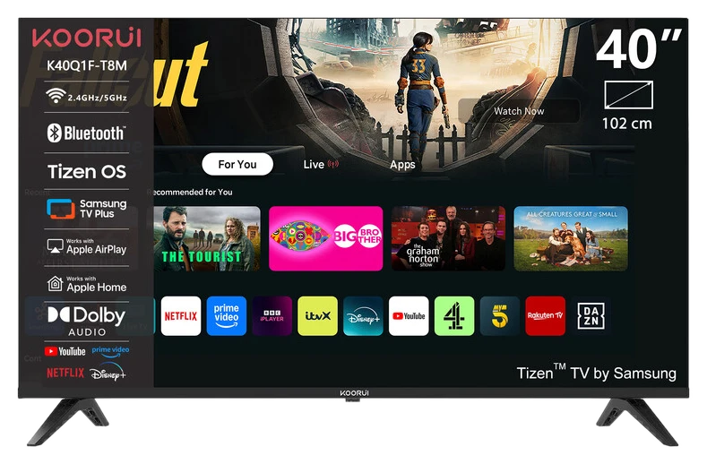 KOORUI 40 Zoll QLED TIZEN Fernseher: FHD