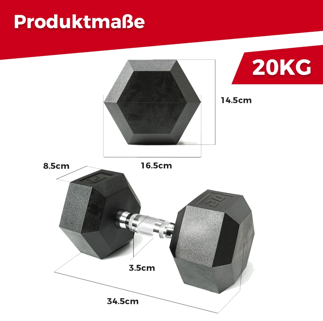 RitFit PVC Hex-Hanteln – Ergonomisch