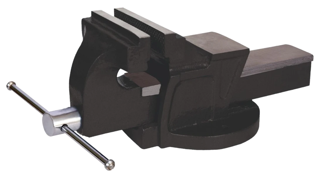TECH-CRAFT Schraubstock fixiert aus SG-Eisen -Größe:80mm