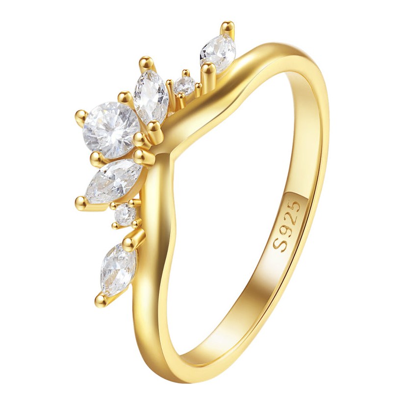 Hey Happiness Edelstein Fireworks Ring Sterlingsilber Gold