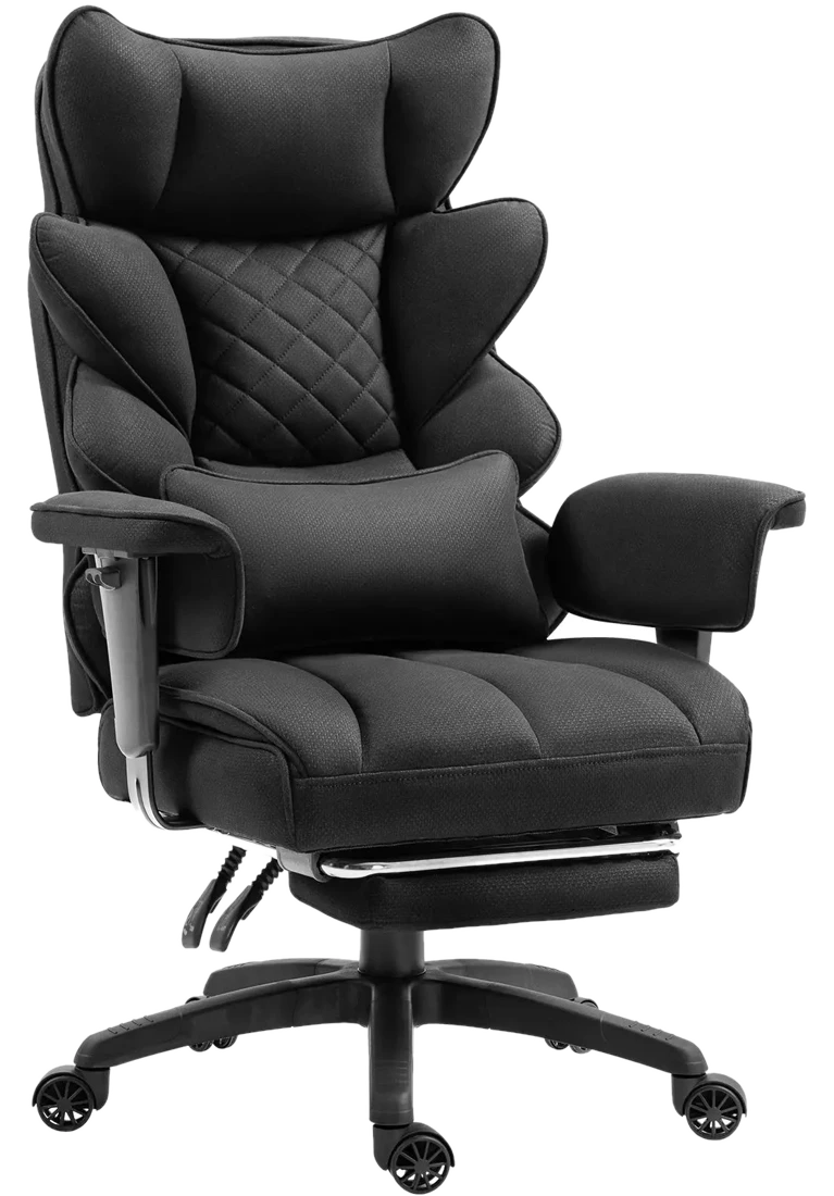 dowinx-gaming-chair.EU Dowinx Fabric Sofa Chair LS-66BG1B01 Schwarz ((90-135° Tilt Locking Function))