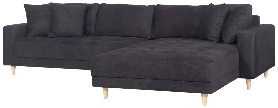 Mr. Deko Ecksofa Gorino groß dark grey