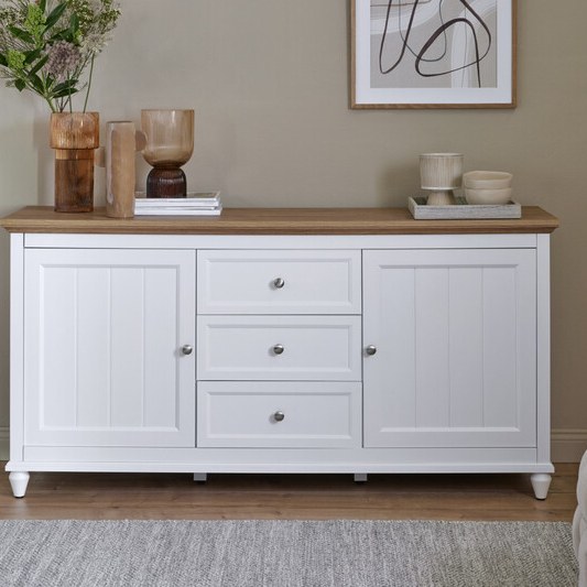 jahnke Sideboard im Vintage-Look mit Montanaholz-Deckplatte, 150 x