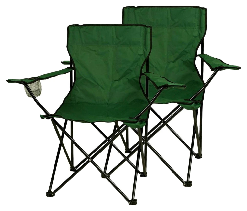 VCM Campingstuhl Set grün Polyester-Mischgewebe