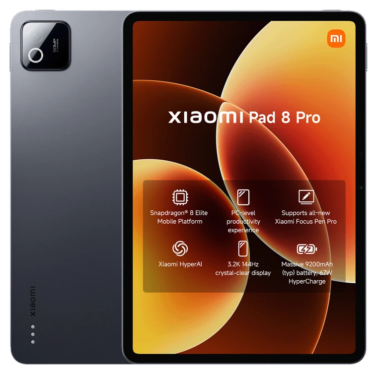 Xiaomi Pad 8 Pro Tablet 12 GB RAM 512 GB ROM Grau: Snapdragon 8 Elite