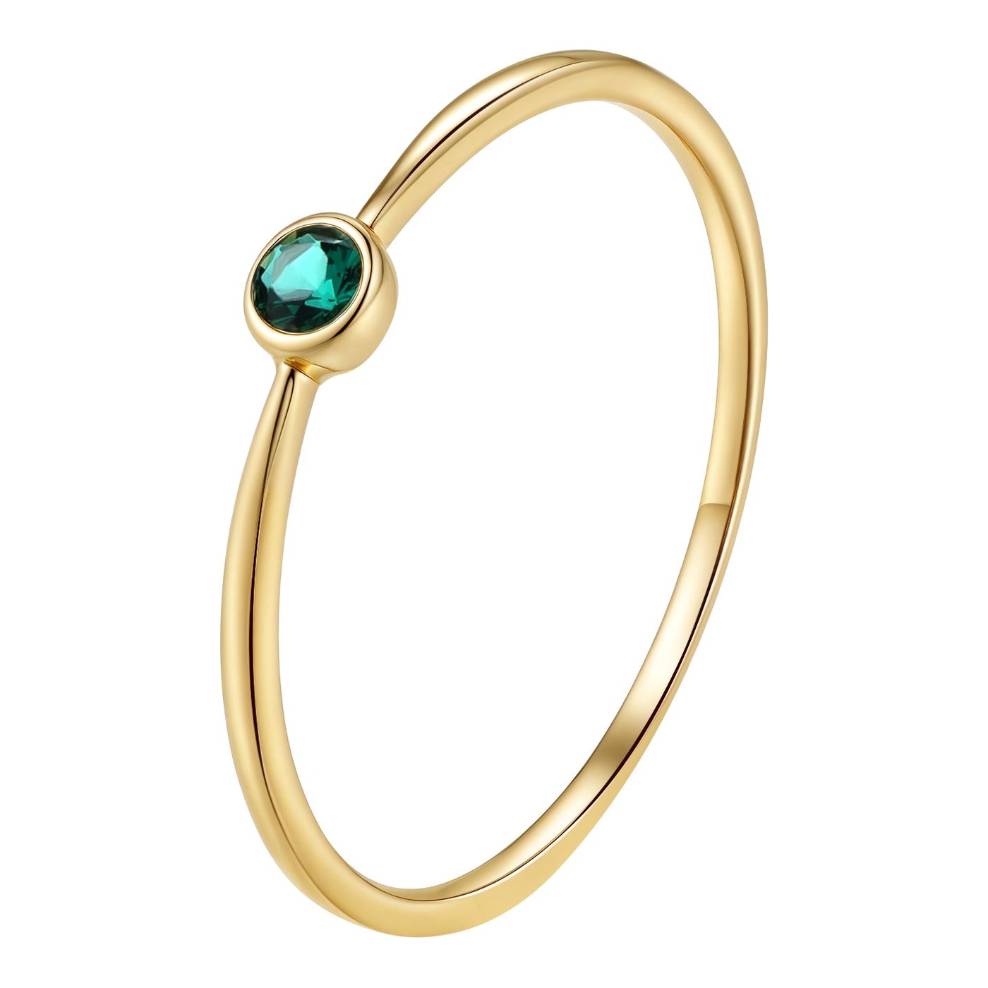 Hey Happiness Evergreen Soul 14K Gold Emerald Ring