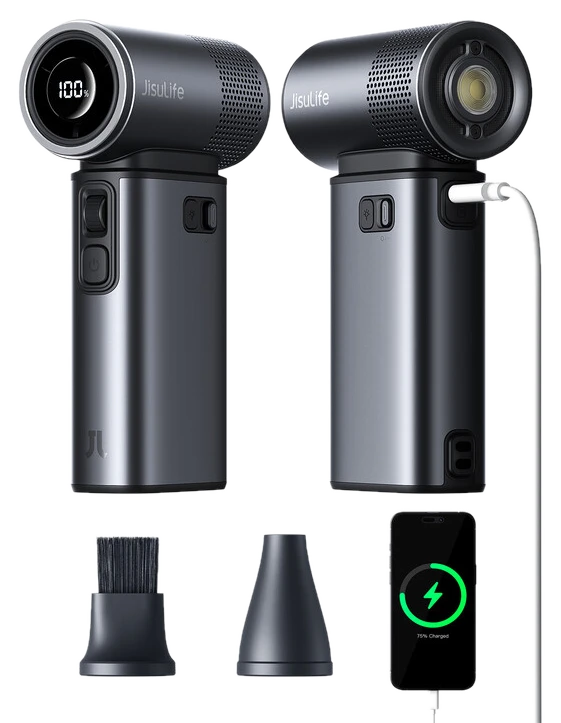 JISULIFE Turbo-Handventilator Ultra2, 9000 mAh wiederaufladbar