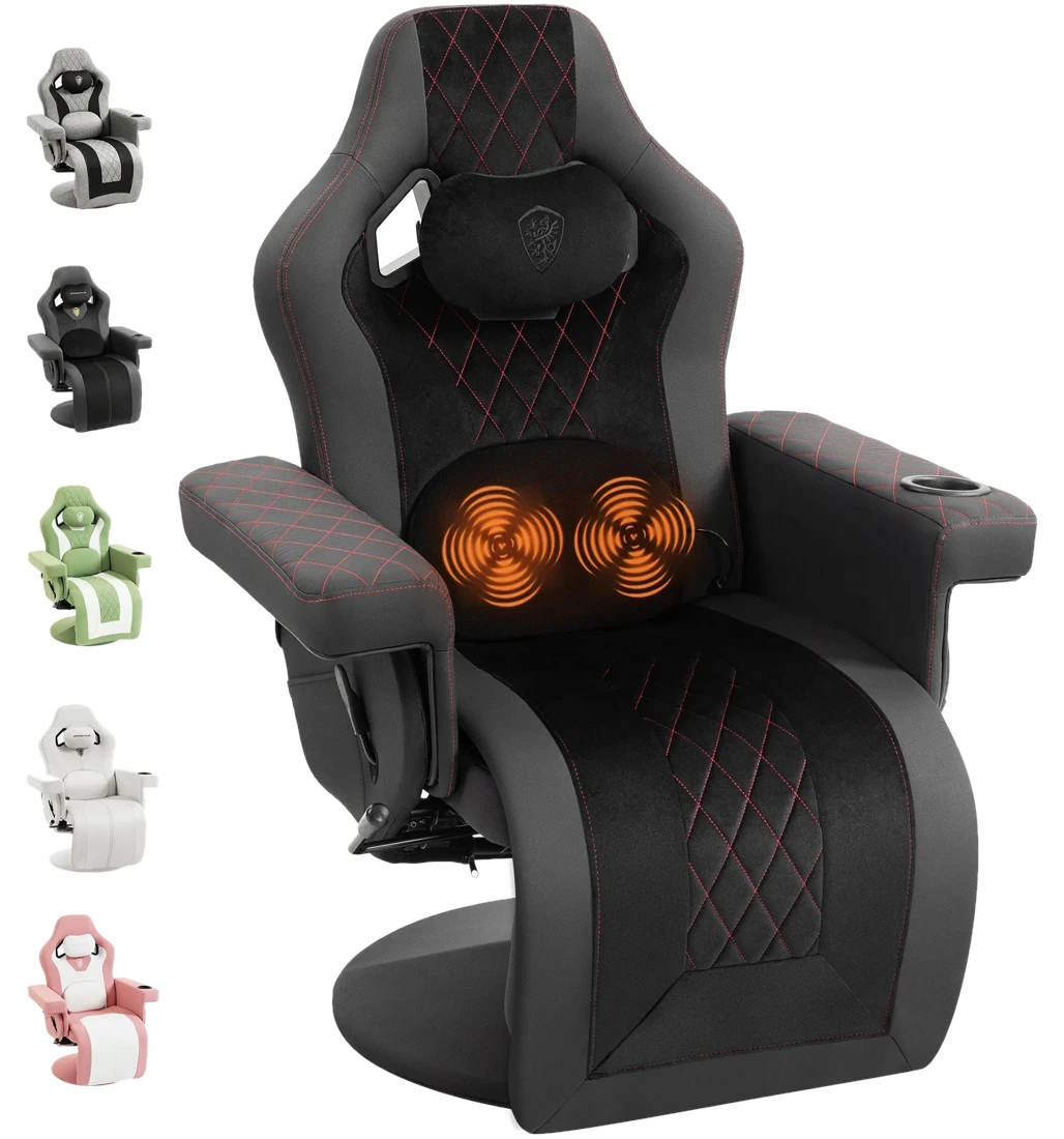 Dowinx Recliner Chair mit Massage Lumbar LS-66D3A Schwarz