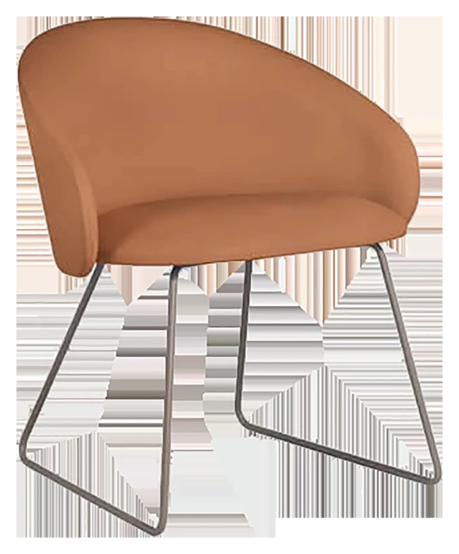 Sessel Papatya Glera-K Sled hellbraunes Kunstleder