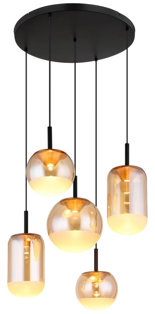 GLOBO LED-Hängeleuchte schwarz messing Metall Aluminium 1 Brennstellen