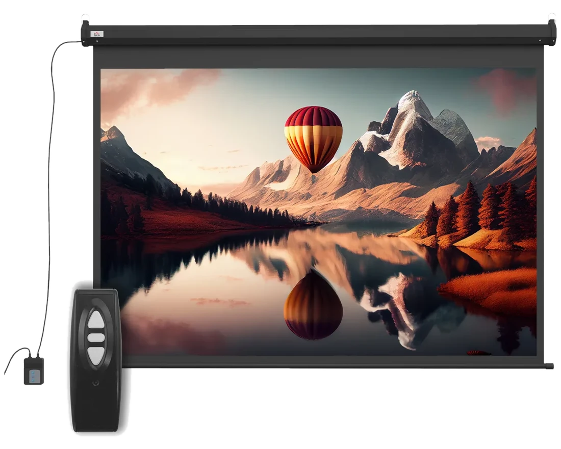 HOMCOM Beamer Leinwand 84" 171 x 130 cm 4:3 HD 4K Elektrische