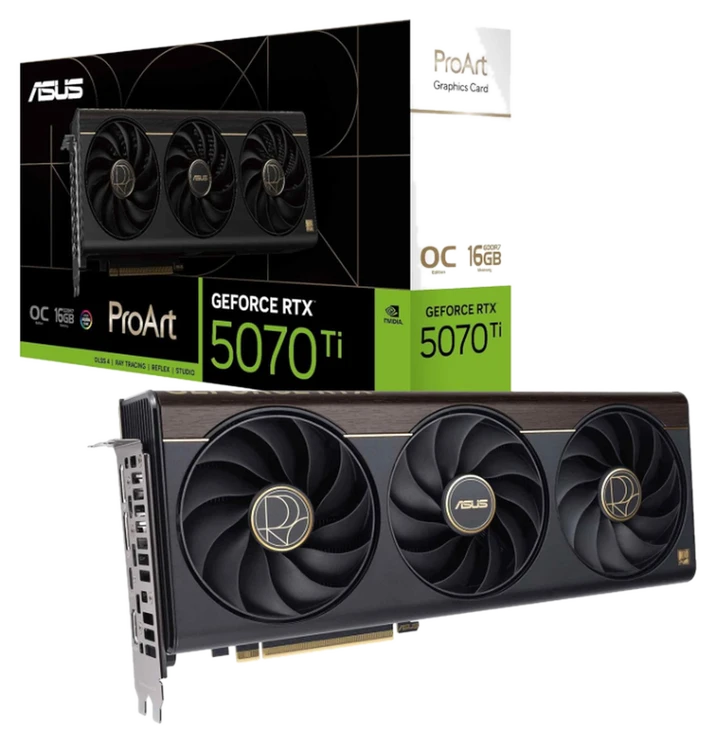 ASUS ProArt RTX 5070 Ti OC Edition 16 GB: Content Creation & Gaming GPU