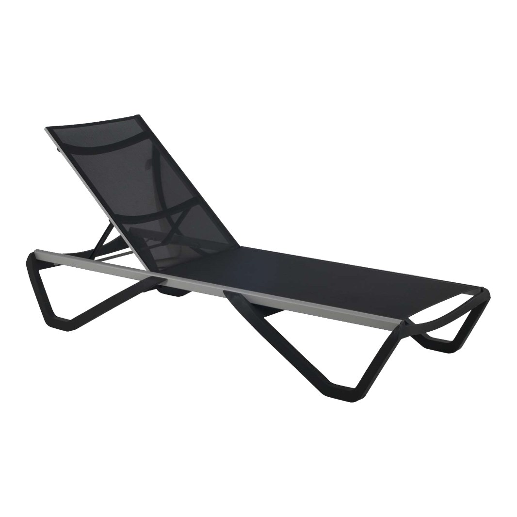 Papatya Wave Sonnenliege anthrazitgrau 22, Material anthrazitgrau 5700