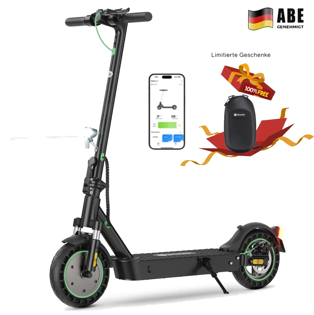iSinwheelDE isinwheel S9Max Komfort-Pendler E-Scooter Mit Straßenzulassung (ABE