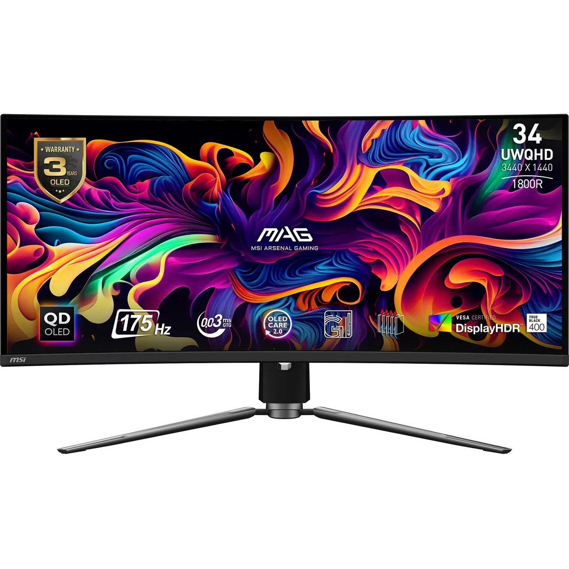 MSI MAG 341CQP QD-OLED computer monitor