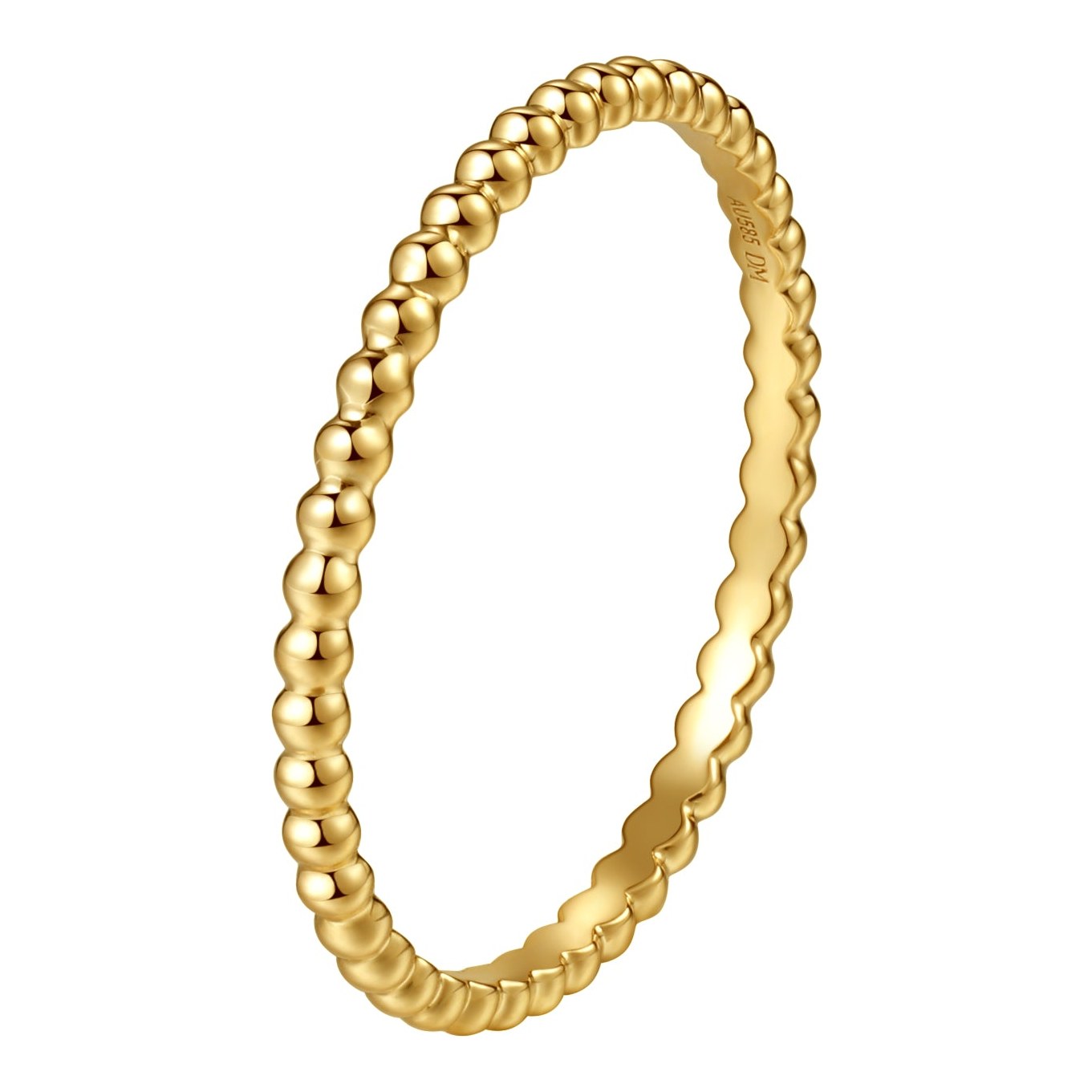 Hey Happiness Bond Beaded Ring 14K Gold – Gold / Ø 15.7 mm