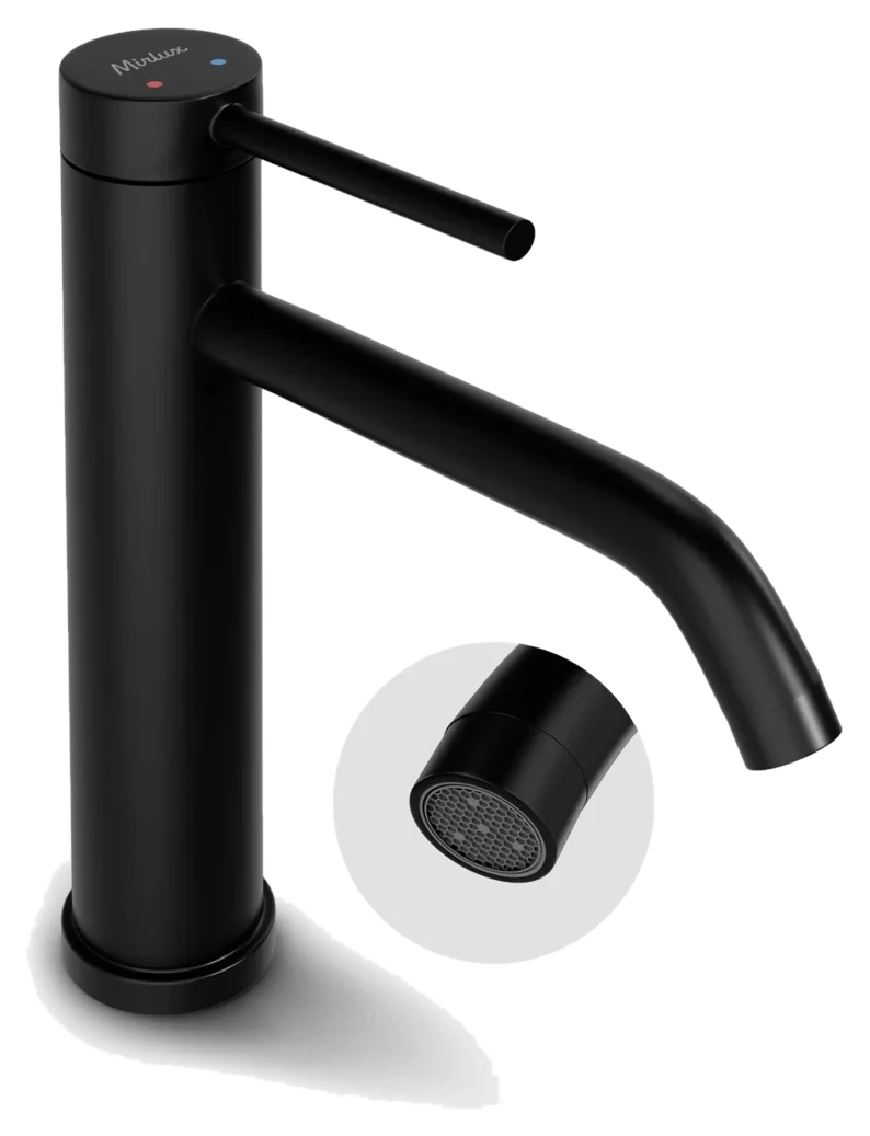 Mirlux Waschtischarmatur – WC – Schwarz [NYX]