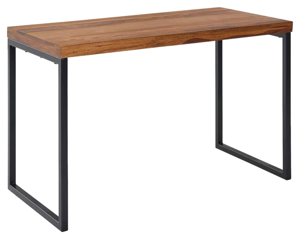 Wohnling Schreibtisch natur schwarz pulverbeschichtet
