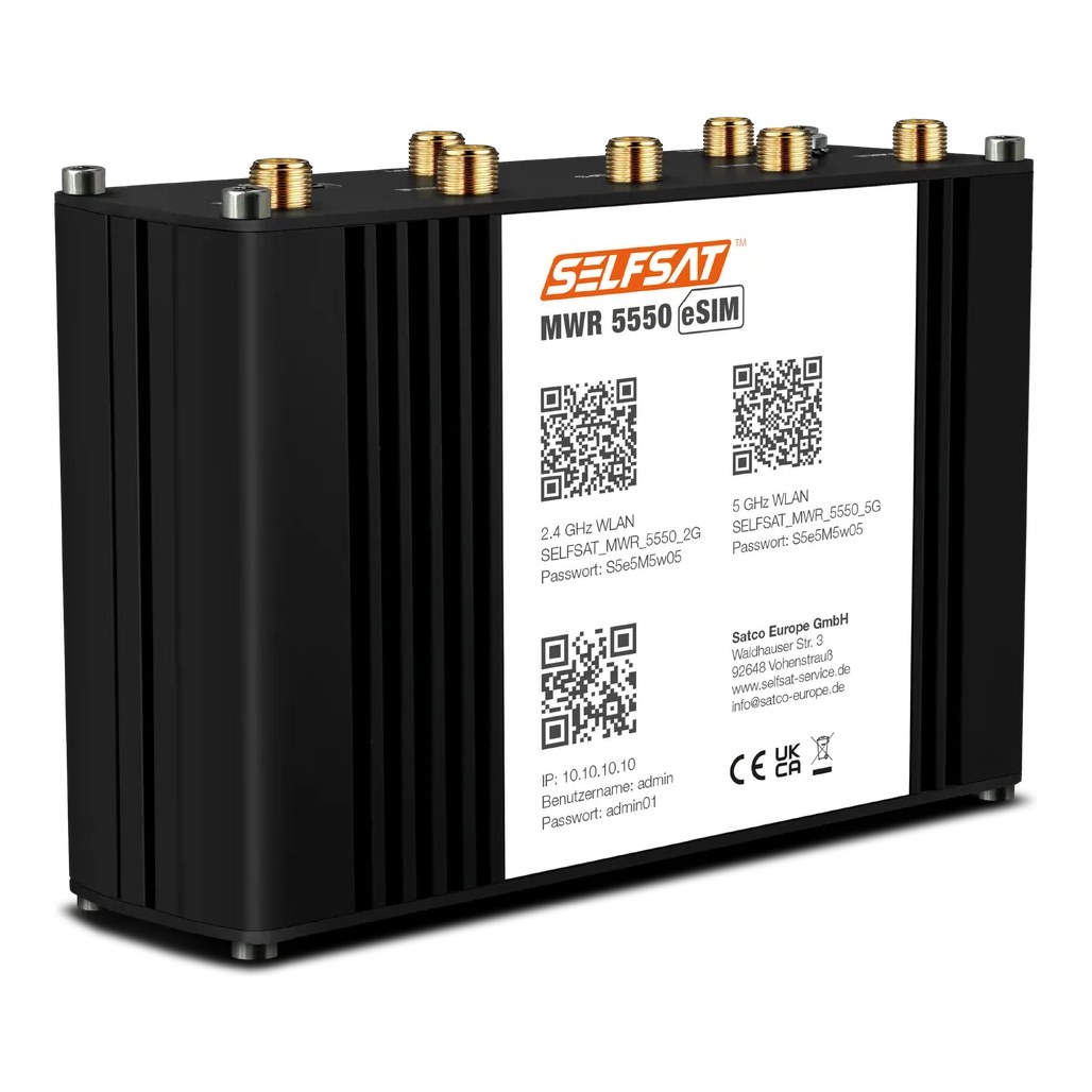 SELFSAT MWR 5540 eSIM – 5G Cat 12 WLAN Router mit bis zu 2,6 Gbit/s