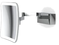 Schminkspiegel Vision Kosmetikspiegel mit 5x Vergrößerung quadratisch Chrom für Wandmontage