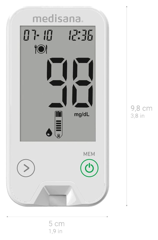 medisana MediTouch 2 Blutzuckermessgerät für Diabetes mit Starter-Set