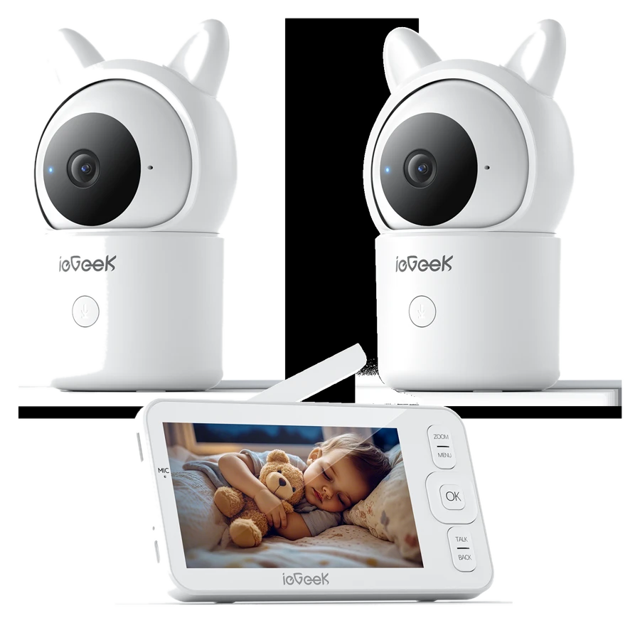 ieGeek-DE ieGeek Babyphone Baby 7 – 2 Kameras + 1 Monitor