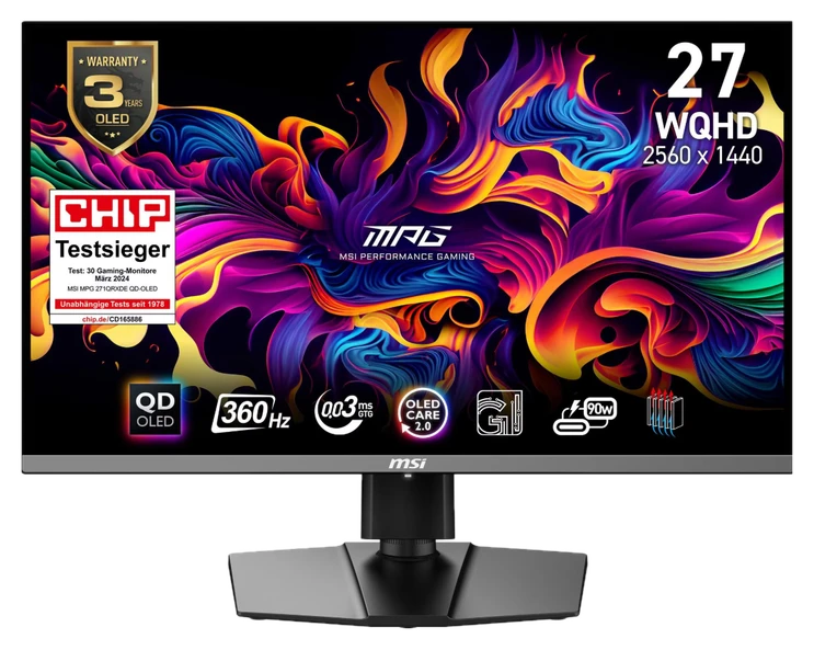 MSI MPG 271QRXDE QD-OLED Gaming Monitor 26,5" WQHD