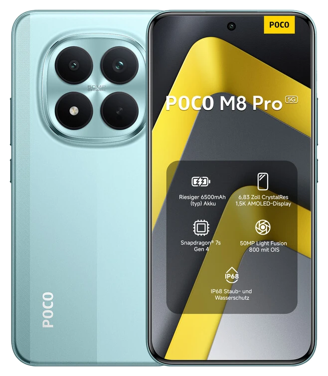 POCO M8 Pro 5G Smartphone in Grün: 12GB RAM