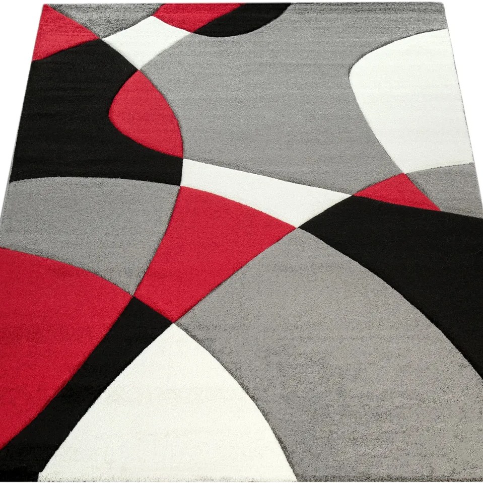 teppich.de Moderner-teppich Diamora rot 60x110 cm
