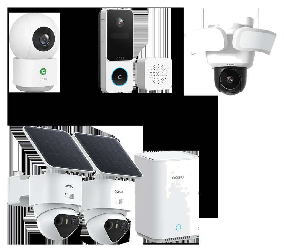 aosu | SECURITY SolarCam T2 Ultra (New aosuBase System) + Video-Türklingel SE +